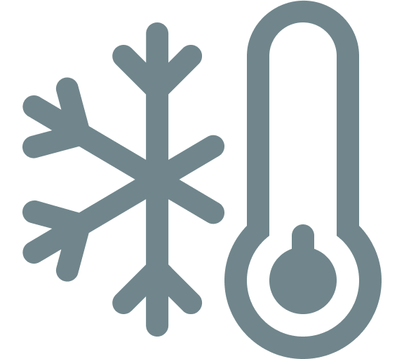 a thermometer and snowflake